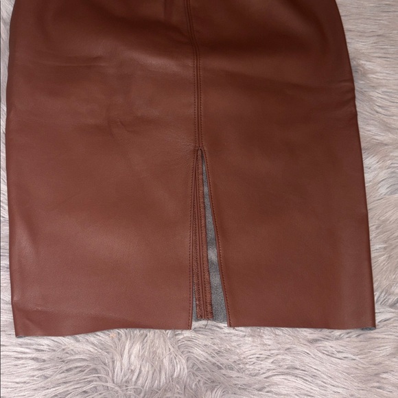 Express High Waisted Faux Leather Seamed Pencil Skirt Size 0 - Picture 6 of 12
